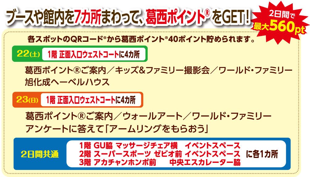 葛西新聞フェス_館内QRポイント 葛西新聞フェス_館内QRポイント