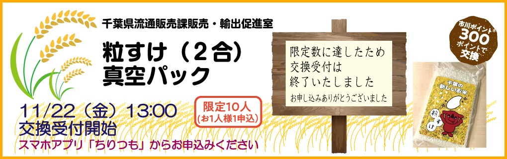 千葉県流通販売課販売・輸出促進室_粒すけ(2合)真空パック 千葉県流通販売課販売・輸出促進室_粒すけ(2合)真空パック